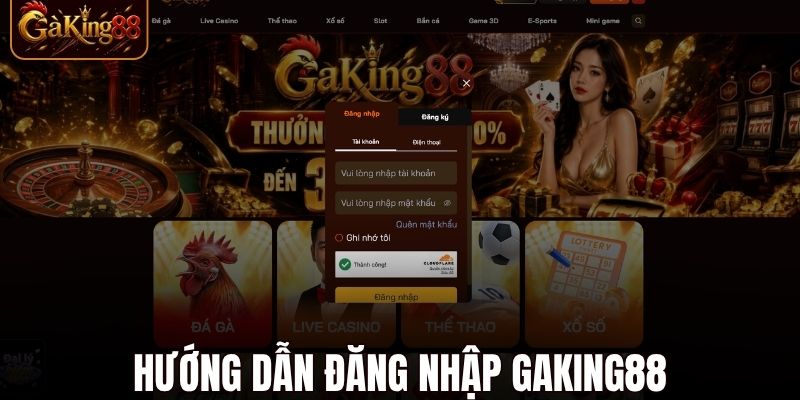 đăng nhập GAKING88