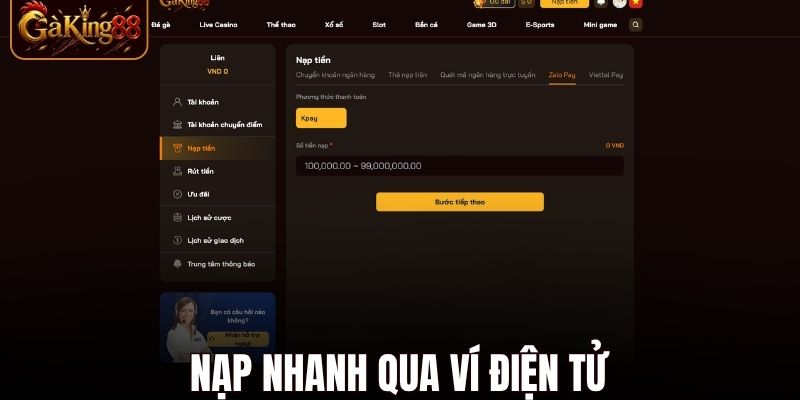 Nạp Tiền GAKING88